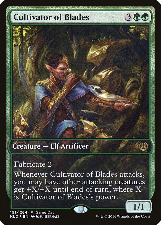 Cultivator of Blades (Game Day) [Kaladesh Promos] | GrognardGamesBatavia