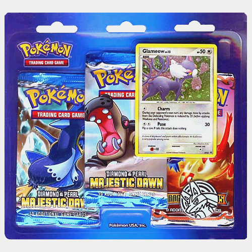 Diamond & Pearl: Majestic Dawn - 3-Pack Blister (Glameow Lv.12) | GrognardGamesBatavia