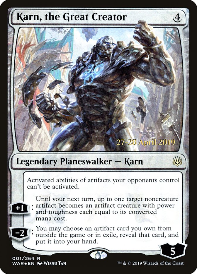 Karn, the Great Creator [War of the Spark Prerelease Promos] | GrognardGamesBatavia