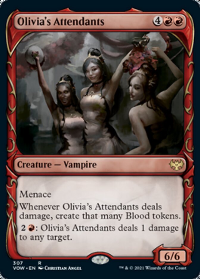 Olivia's Attendants (Showcase Fang Frame) [Innistrad: Crimson Vow] | GrognardGamesBatavia