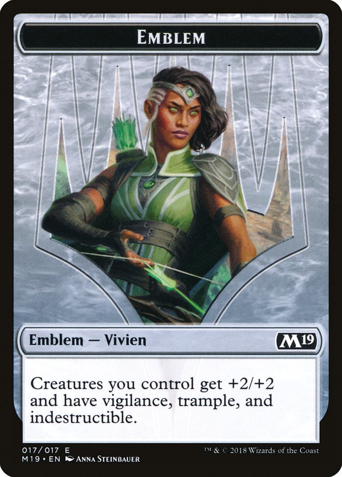 Vivien Reid Emblem [Core Set 2019 Tokens] | GrognardGamesBatavia