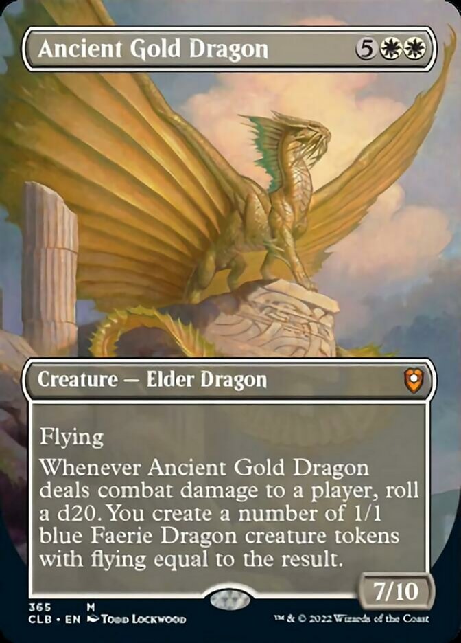 Ancient Gold Dragon (Borderless Alternate Art) [Commander Legends: Battle for Baldur's Gate] | GrognardGamesBatavia