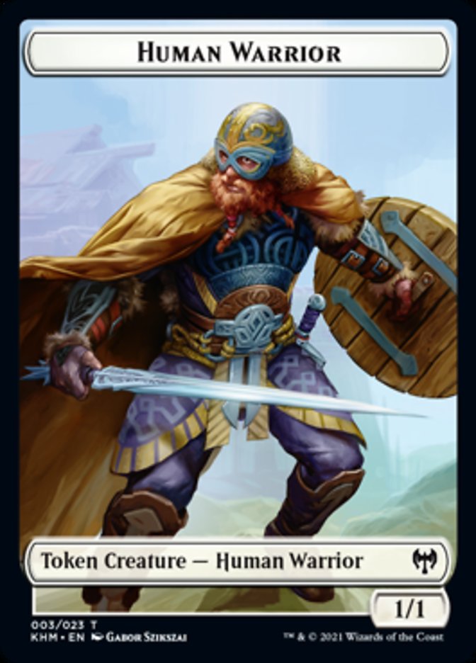 Human Warrior Token [Kaldheim Tokens] | GrognardGamesBatavia