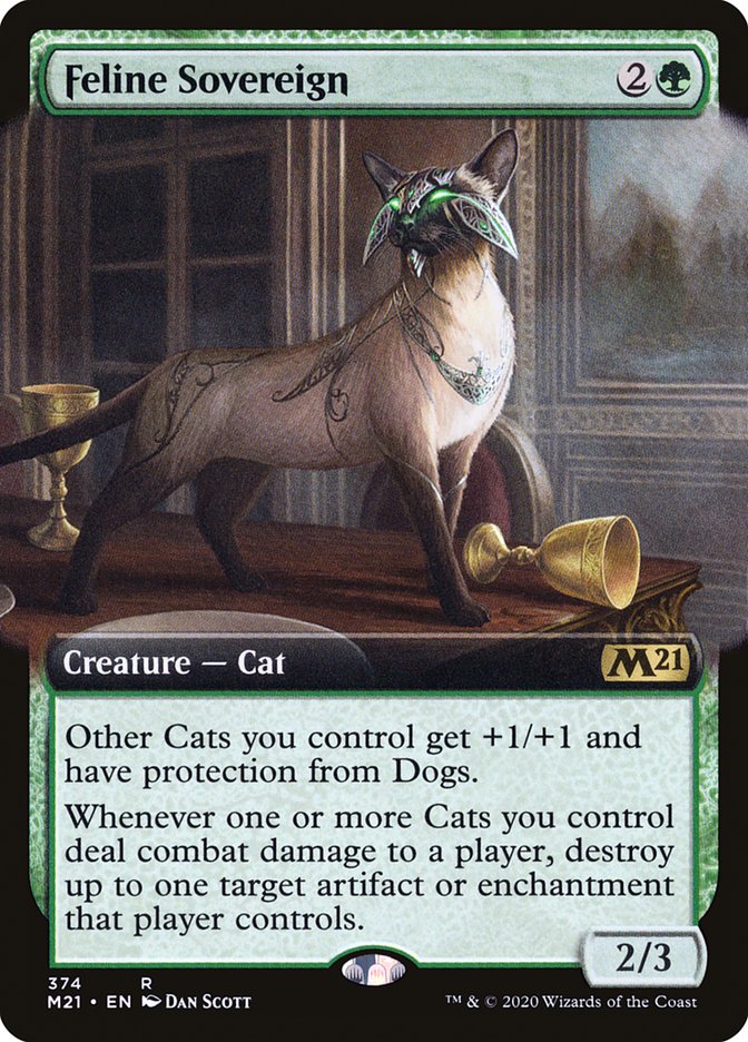 Feline Sovereign (Extended Art) [Core Set 2021] | GrognardGamesBatavia