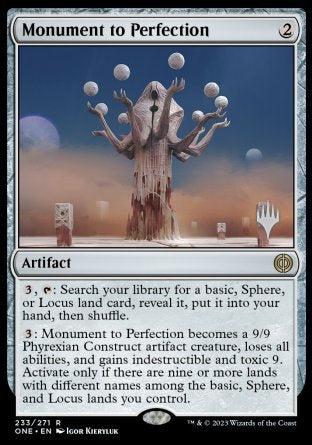 Monument to Perfection (Promo Pack) [Phyrexia: All Will Be One Promos] | GrognardGamesBatavia