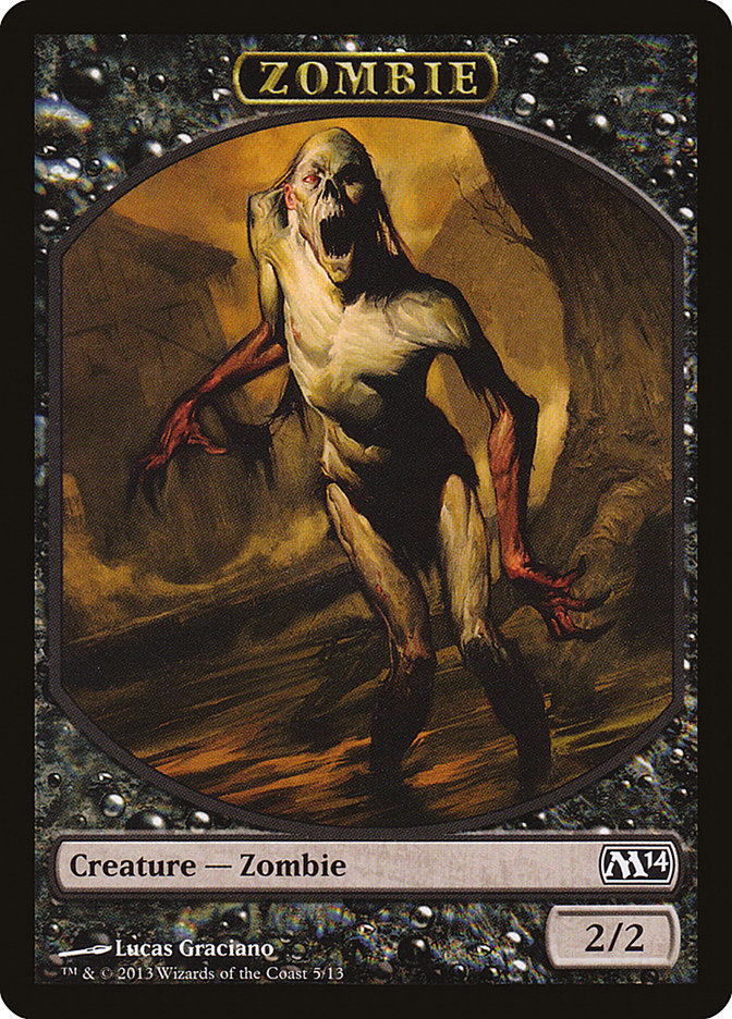 Zombie Token [Magic 2014 Tokens] | GrognardGamesBatavia