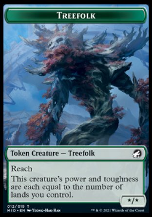 Treefolk Token [Innistrad: Midnight Hunt Tokens] | GrognardGamesBatavia