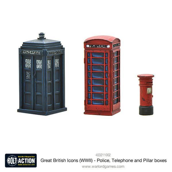 Bolt Action British Icons 'Police telephone and pillar boxes | GrognardGamesBatavia