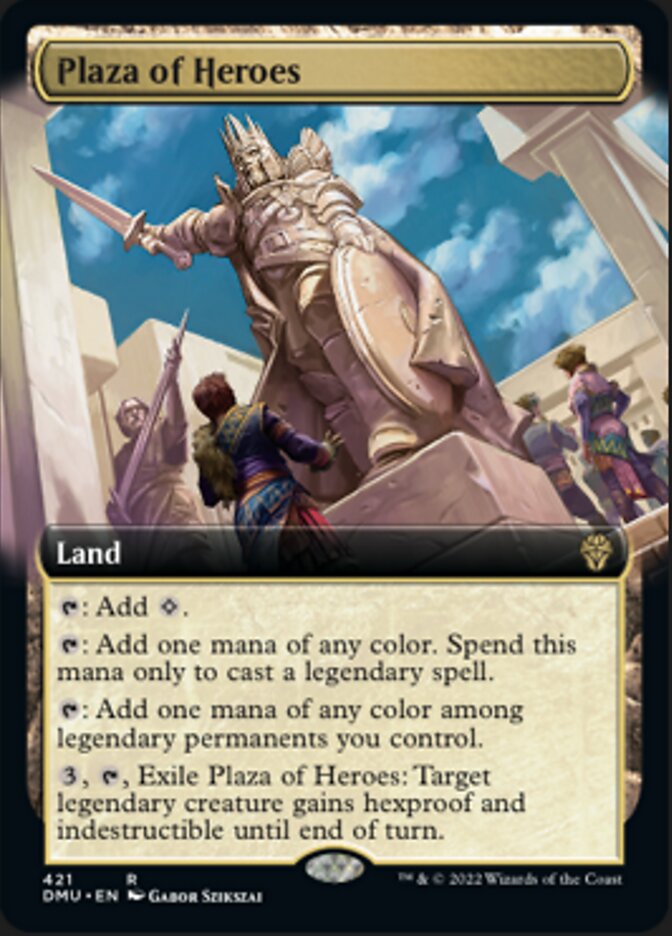 Plaza of Heroes (Extended Art) [Dominaria United] | GrognardGamesBatavia