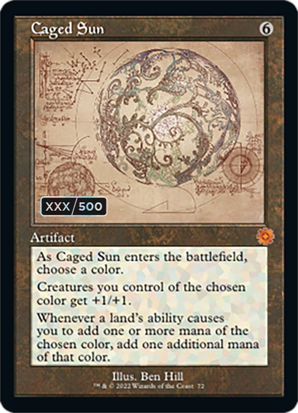 Caged Sun (Retro Schematic) (Serial Numbered) [The Brothers' War Retro Artifacts] | GrognardGamesBatavia