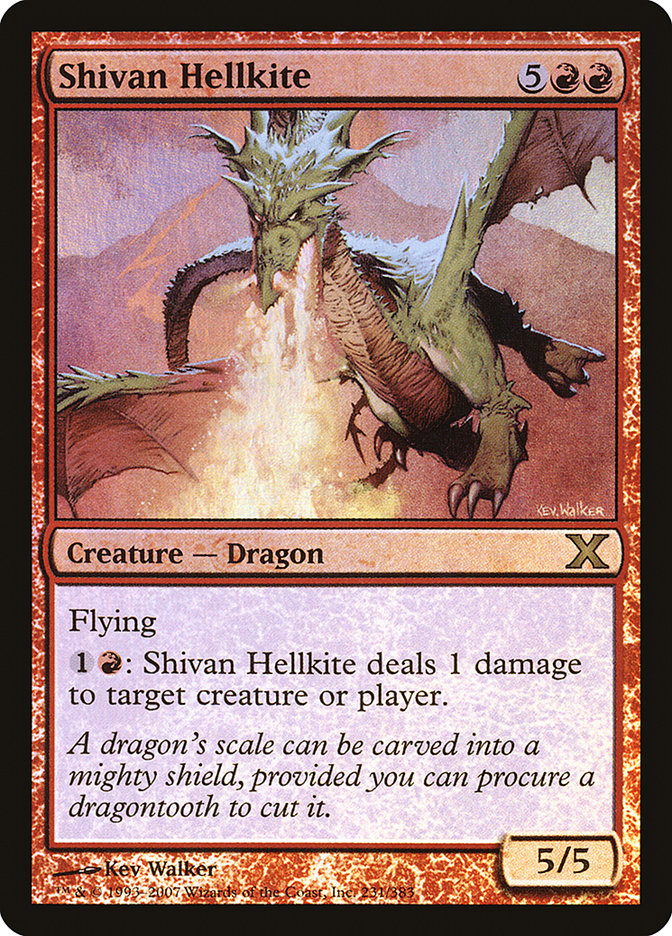 Shivan Hellkite (Premium Foil) [Tenth Edition] | GrognardGamesBatavia