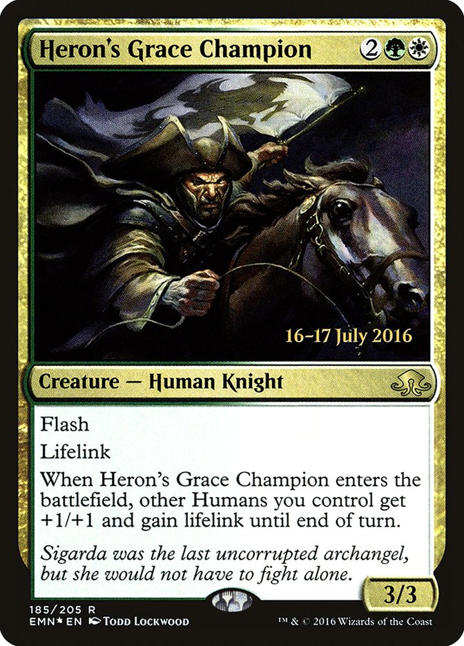 Heron's Grace Champion [Eldritch Moon Prerelease Promos] | GrognardGamesBatavia