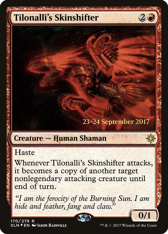 Tilonalli's Skinshifter [Ixalan Prerelease Promos] | GrognardGamesBatavia