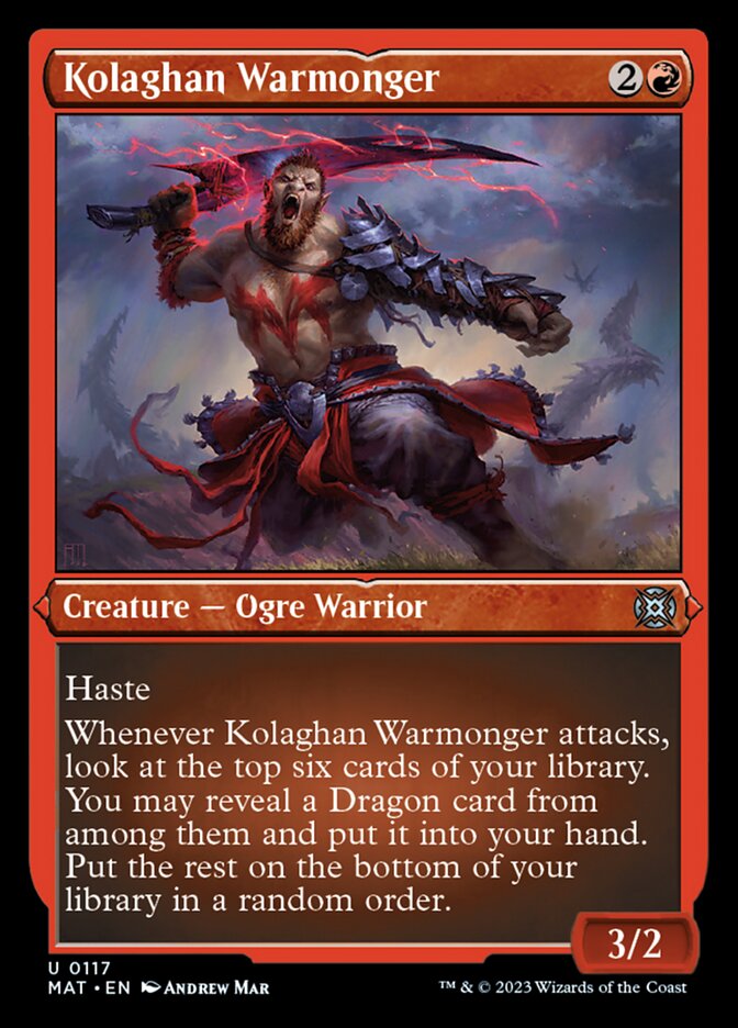 Kolaghan Warmonger (Foil Etched) [March of the Machine: The Aftermath] | GrognardGamesBatavia