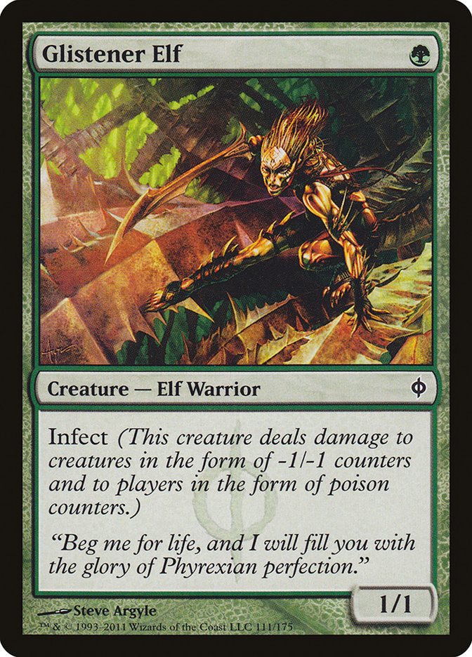 Glistener Elf [New Phyrexia] | GrognardGamesBatavia