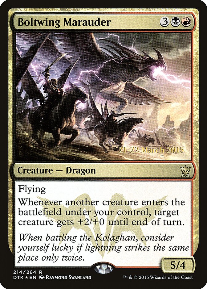 Boltwing Marauder [Dragons of Tarkir Prerelease Promos] | GrognardGamesBatavia