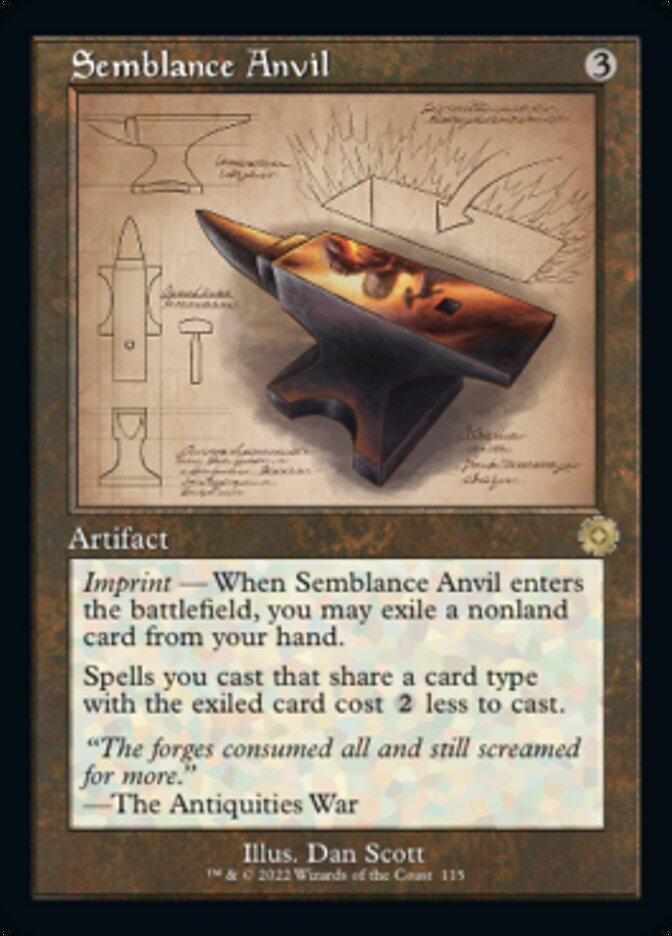 Semblance Anvil (Retro Schematic) [The Brothers' War Retro Artifacts] | GrognardGamesBatavia