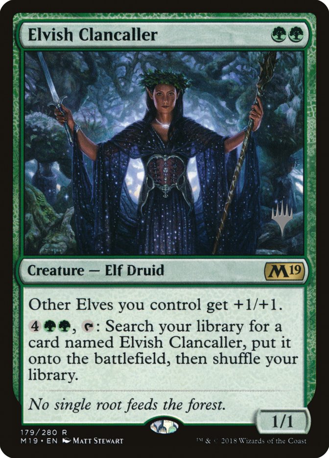 Elvish Clancaller (Promo Pack) [Core Set 2019 Promos] | GrognardGamesBatavia