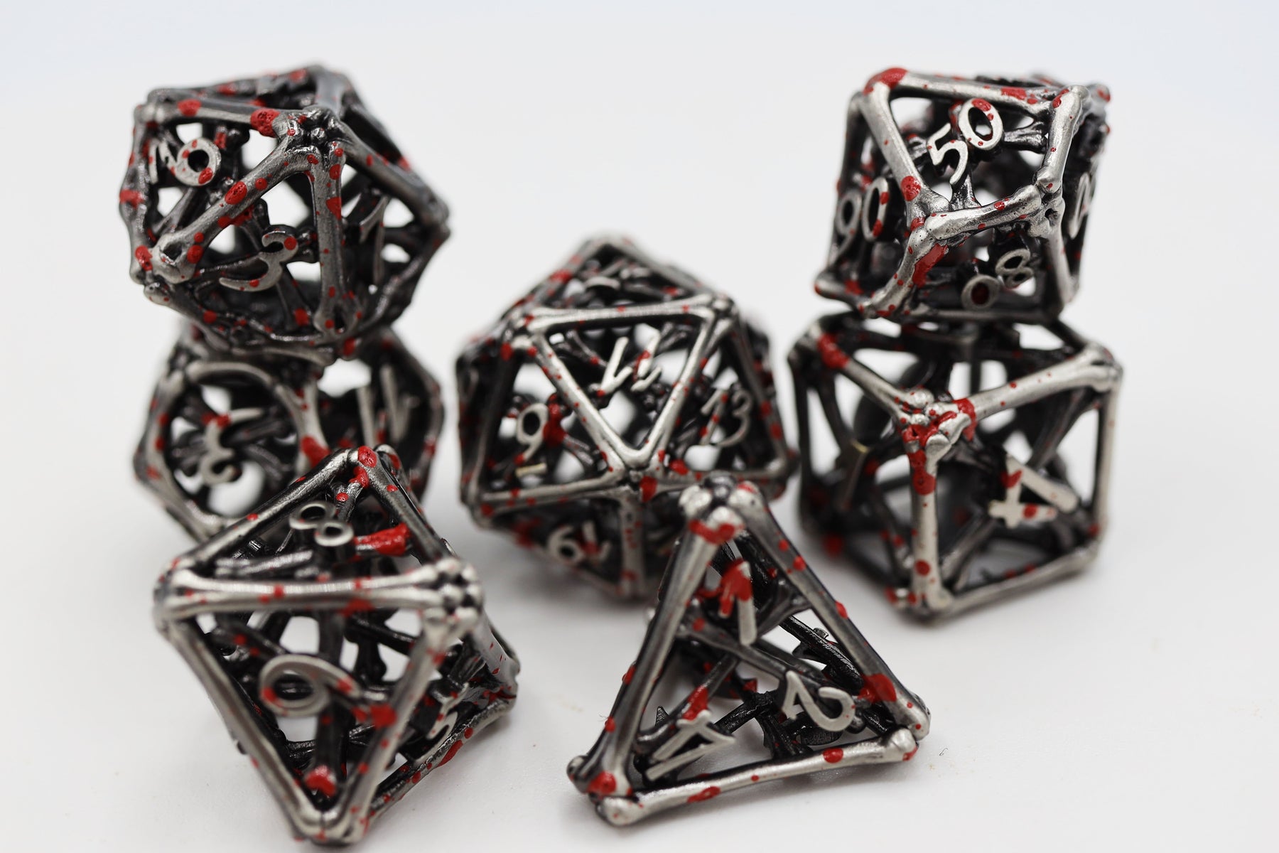 Hollow Vampire Bones RPG Metal Dice Set | GrognardGamesBatavia