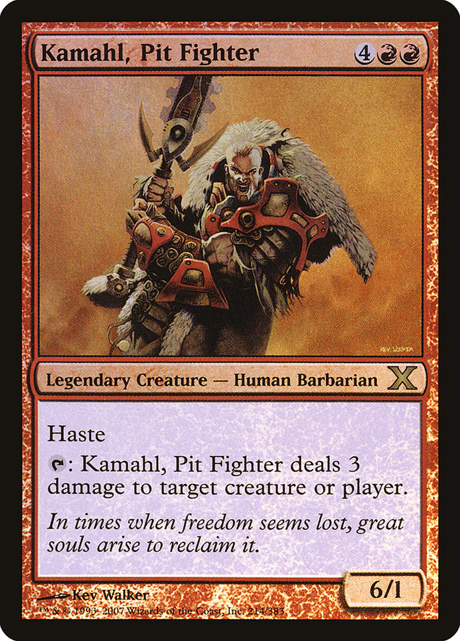 Kamahl, Pit Fighter (Premium Foil) [Tenth Edition] | GrognardGamesBatavia