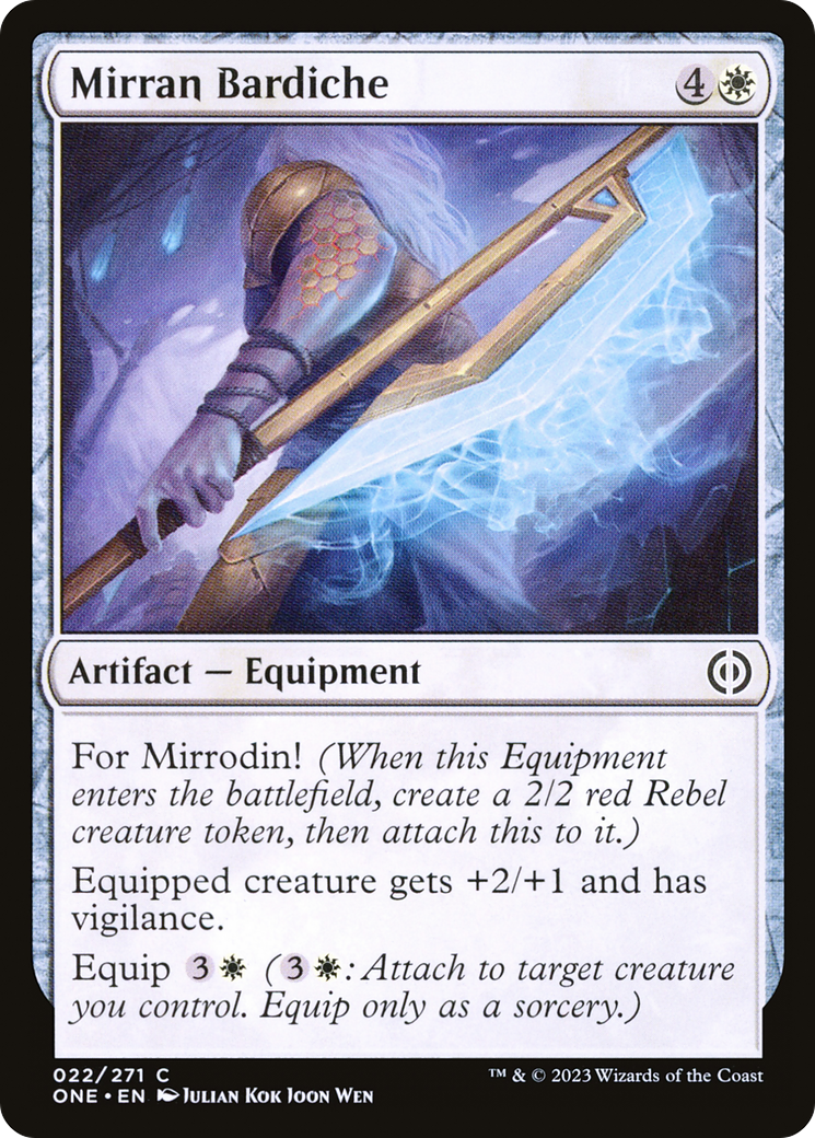 Mirran Bardiche [Phyrexia: All Will Be One] | GrognardGamesBatavia