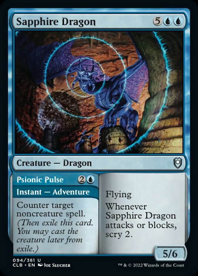 Sapphire Dragon // Psionic Pulse [Commander Legends: Battle for Baldur's Gate] | GrognardGamesBatavia