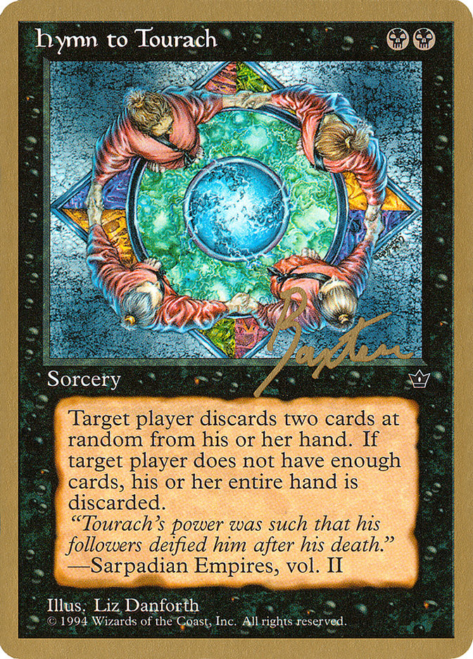 Hymn to Tourach (Circle) (George Baxter) [Pro Tour Collector Set] | GrognardGamesBatavia