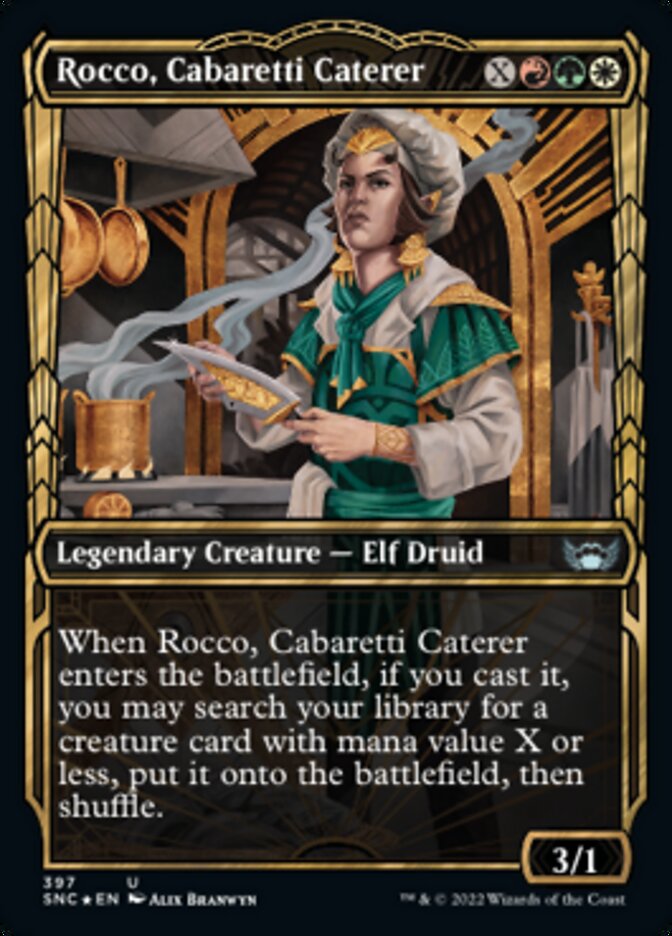 Rocco, Cabaretti Caterer (Showcase Golden Age Gilded Foil) [Streets of New Capenna] | GrognardGamesBatavia