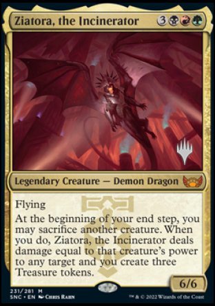 Ziatora, the Incinerator (Promo Pack) [Streets of New Capenna Promos] | GrognardGamesBatavia