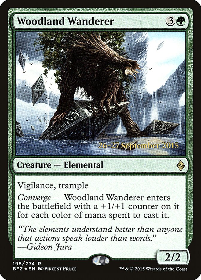 Woodland Wanderer [Battle for Zendikar Prerelease Promos] | GrognardGamesBatavia