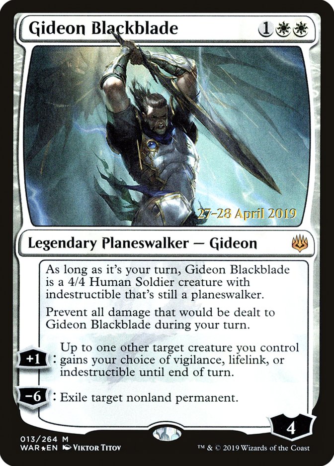 Gideon Blackblade [War of the Spark Prerelease Promos] | GrognardGamesBatavia