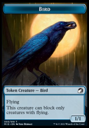 Bird Token [Innistrad: Midnight Hunt Tokens] | GrognardGamesBatavia