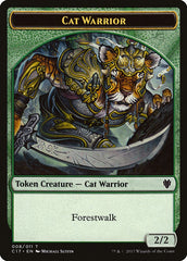 Cat Warrior (008) // Rat (003) Double-Sided Token [Commander 2017 Tokens] | GrognardGamesBatavia