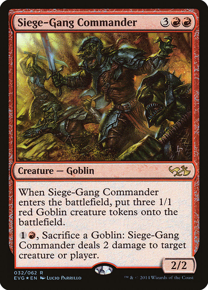 Siege-Gang Commander (Elves vs. Goblins) [Duel Decks Anthology] | GrognardGamesBatavia