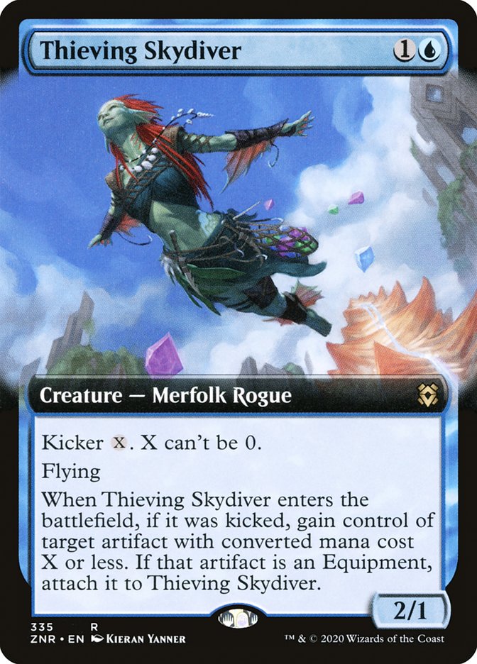 Thieving Skydiver (Extended Art) [Zendikar Rising] | GrognardGamesBatavia