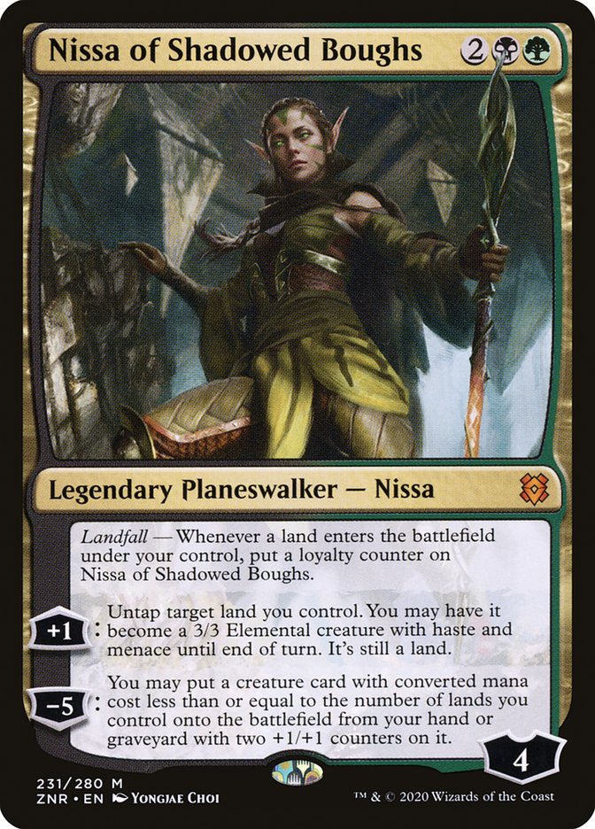 Nissa of Shadowed Boughs [Zendikar Rising] | GrognardGamesBatavia