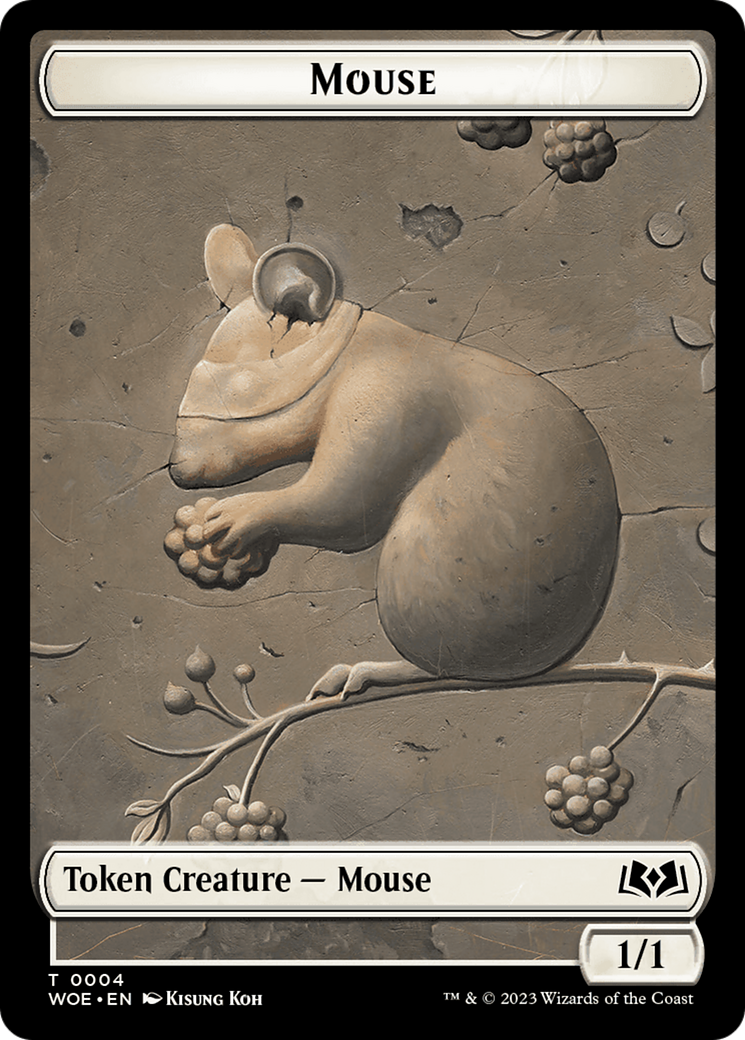 Mouse // Food (0013) Double-Sided Token [Wilds of Eldraine Tokens] | GrognardGamesBatavia