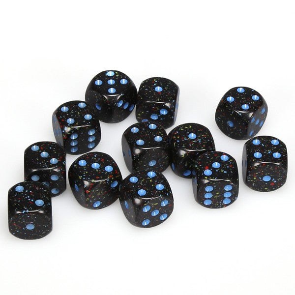 CHX25738 Speckled Blue Stars 12 D6 Set | GrognardGamesBatavia