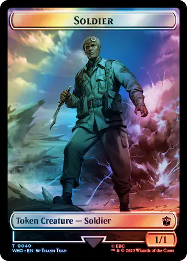 Soldier // Alien Insect Double-Sided Token (Surge Foil) [Doctor Who Tokens] | GrognardGamesBatavia