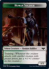 Human (001) // Human Soldier Double-Sided Token [Innistrad: Crimson Vow Tokens] | GrognardGamesBatavia