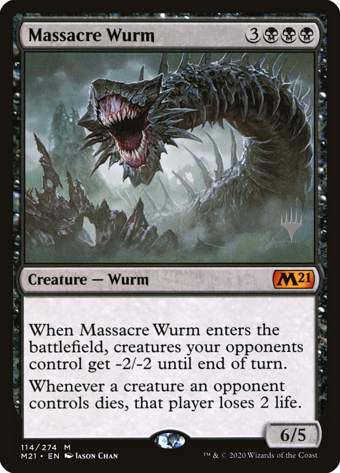 Massacre Wurm (Promo Pack) [Core Set 2021 Promos] | GrognardGamesBatavia