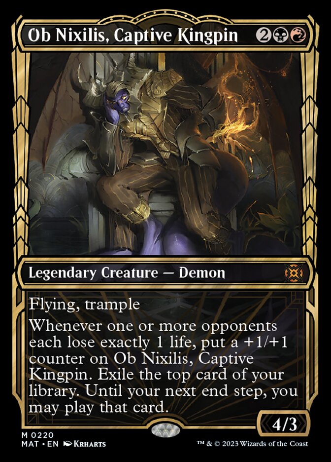 Ob Nixilis, Captive Kingpin (Showcase Halo Foil) [March of the Machine: The Aftermath] | GrognardGamesBatavia