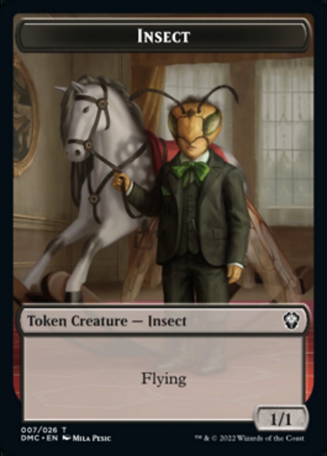 Phyrexian // Insect Double-Sided Token [Dominaria United Tokens] | GrognardGamesBatavia