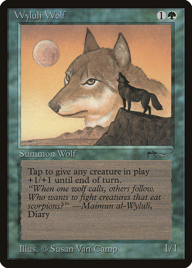 Wyluli Wolf (Light Mana Cost) [Arabian Nights] | GrognardGamesBatavia