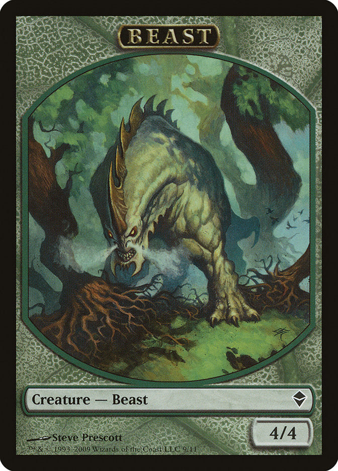 Beast Token [Zendikar Tokens] | GrognardGamesBatavia