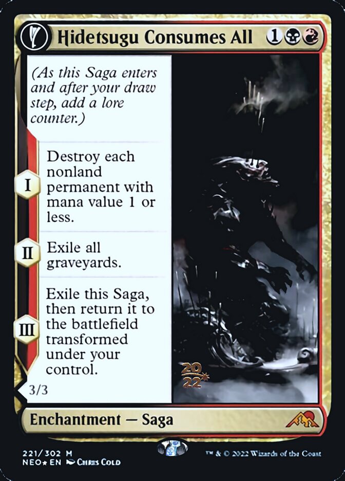 Hidetsugu Consumes All // Vessel of the All-Consuming [Kamigawa: Neon Dynasty Prerelease Promos] | GrognardGamesBatavia