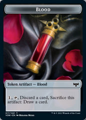 Blood // Chandra, Dressed to Kill Emblem Double-Sided Token [Innistrad: Crimson Vow Tokens] | GrognardGamesBatavia