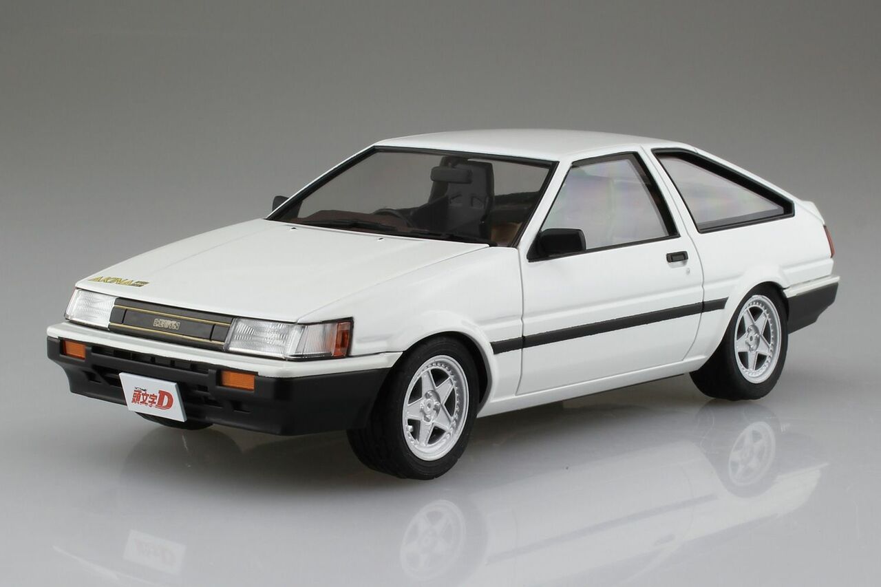 Aoshima Initial D 1/24 Itsuki Takeuchi AE85 Levin Plastic Model | GrognardGamesBatavia