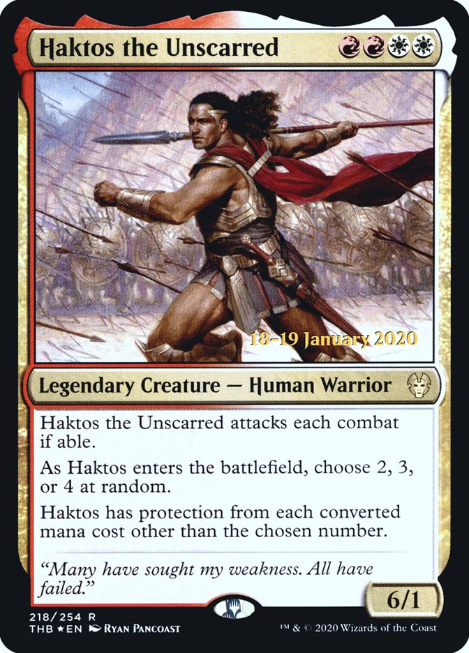 Haktos the Unscarred [Theros Beyond Death Prerelease Promos] | GrognardGamesBatavia