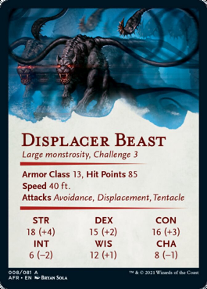 Displacer Beast Art Card [Dungeons & Dragons: Adventures in the Forgotten Realms Art Series] | GrognardGamesBatavia